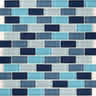 Aqua Blend, 1" x 2" | GC82348T2 | Mosaic Glass Tile