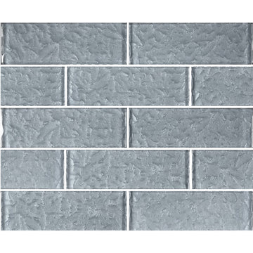 Gray 2" x 6" Glass Subway Tile | MS826K7 | Moonscape Series Pool Tile