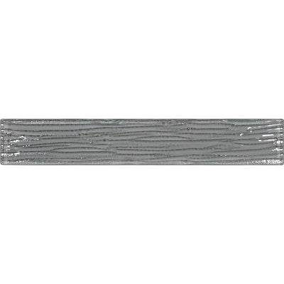 Gray Bamboo, 2" x 12" Glass Tile | KPCEARTGRAY212B | Pool Tile