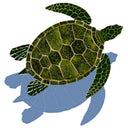 Green Sea Turtle w/Shadow - Pool Mosaic