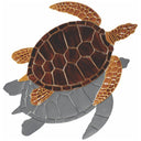 Brown Sea Turtle w/Shadow - Pool Mosaic