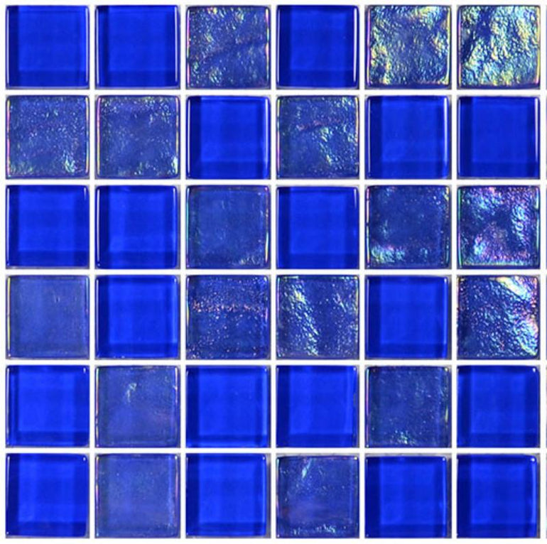 Royal Blue, 1" x 1" - Glass Tile