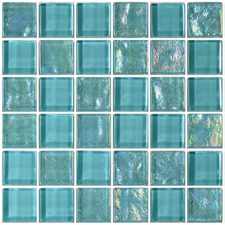 Turquoise, 1" x 1" - Glass Tile