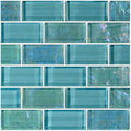 Turquoise, 1" x 2" - Glass Tile