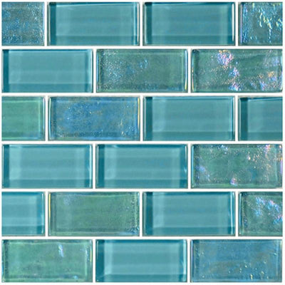 Turquoise, 1" x 2" - Glass Tile