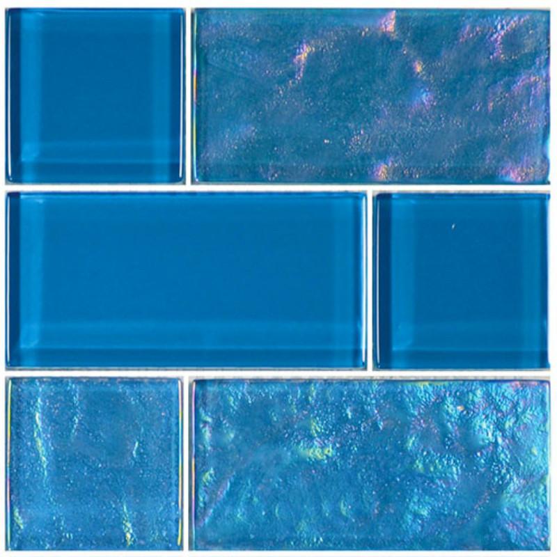 GT8M4896B12 Azure, Mixed Artistry in Mosaics