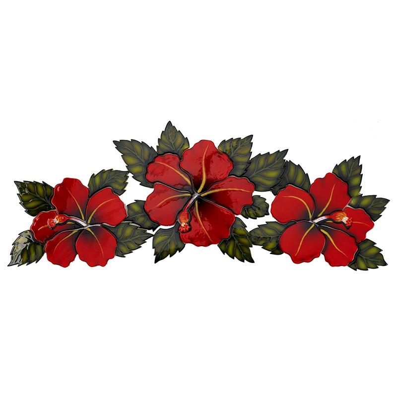 HF74R Hibiscus Flowers Red Custom Mosaics