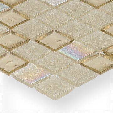 Superior Honeycomb 1" X 1" Glass Tile by American Glass Mosaics