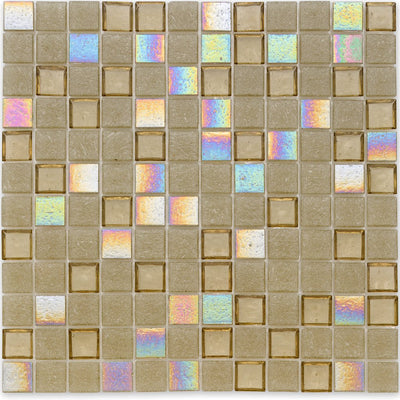 Superior Honeycomb 1" X 1" Glass Tile by American Glass Mosaics