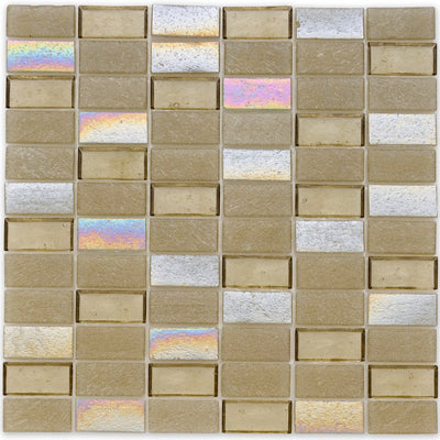 Superior Honeycomb 1" X 2" Glass Tile by American Glass Mosaics
