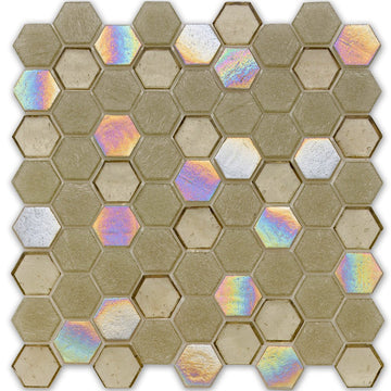 Superior Hexagon Glass Mosaic Tile by American Glass Mosaics