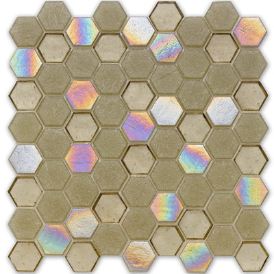 Superior Hexagon Glass Mosaic Tile by American Glass Mosaics