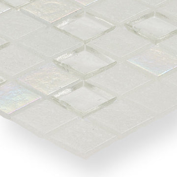 Superior Iceburg 1" X 1" Glass Tile by American Glass Mosaics