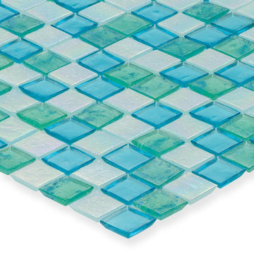 Splash Lagoon Glass Tile by American Glass Mosaics