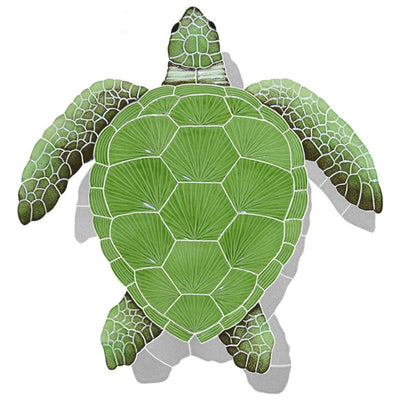 TLSGRES Loggerhead Turtle - Green wShadow Artistry in Mosaics
