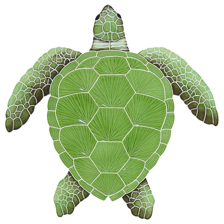 TLOGRES Loggerhead Turtle - Green Artistry in Mosaics