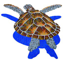 Loggerhead Turtle w/Shadow, Small - Pool Mosaic