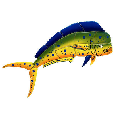 MM13-18 Mahi Mahi-Side View Custom Mosaics