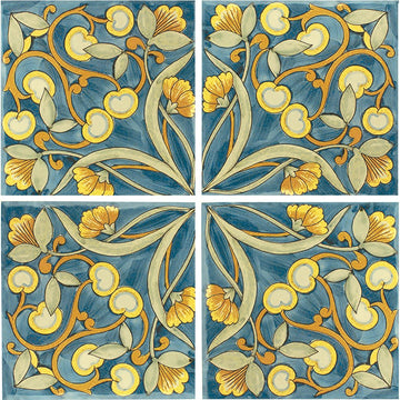 Maioliche 1, 6" x 6" Porcelain Pool Tile | CVLMAIOLICHE1 | Aquatica
