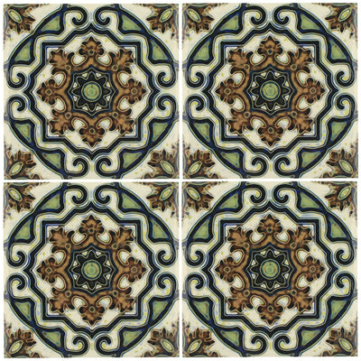 Maioliche 11, 6" x 6" Porcelain Pool Tile | CVLMAIOLICHE11 | Aquatica