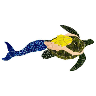 MT48B-41 Mermaid & Turtle-Blonde Custom Mosaics