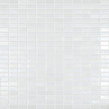 BIJOU SATIN Mini Brick White Color 350L, 1/2" x 1" - Glass Tile