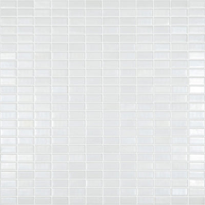BIJOU SATIN Mini Brick White Color 350L, 1/2" x 1" - Glass Tile