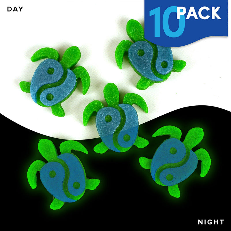 Mini Turtles, 10 Pack Pool Mosaic | Glow in the Dark Pool Tile