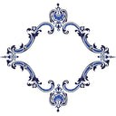 Monogram Medallion - Blue - Pool Mosaic