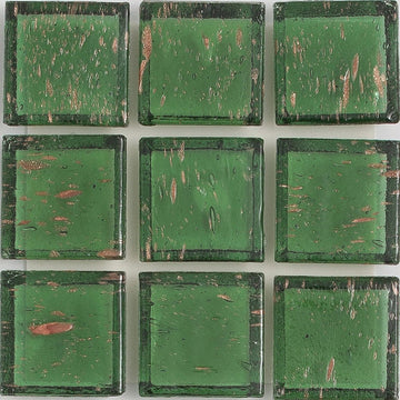 Moldavite Aventurina 1x1 Glass Tile | E11.246.05S | American Glass Mosaics