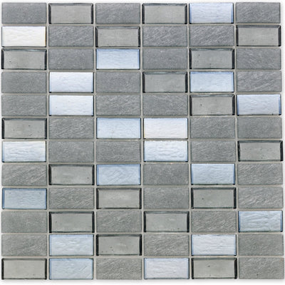 Superior Moonlight 1" X 2" Glass Tile by American Glass Mosaics