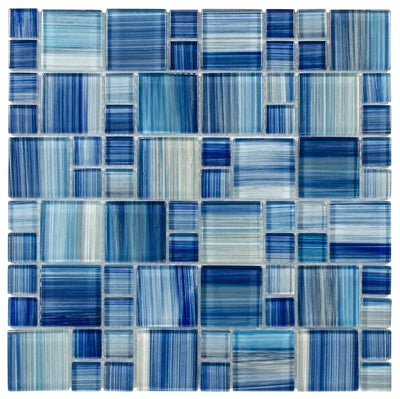 Neptune Blocks, Mixed | Glass Tile by Anthology