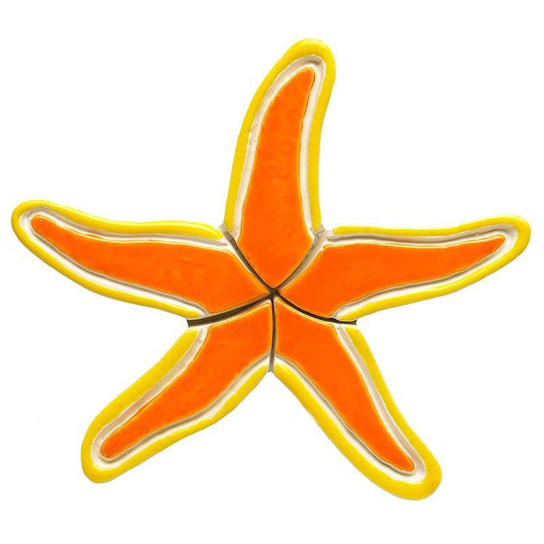 OS36-7 Orange Starfish Custom Mosaics