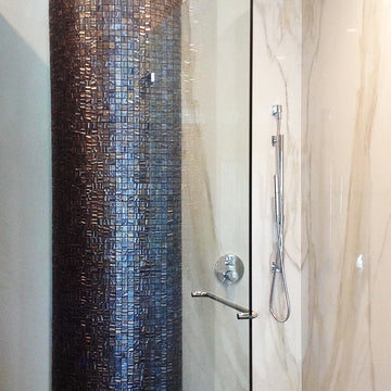 Pluto - Black, 1" x 1" | 093659M | Vidrepur Mosaic Glass Tile