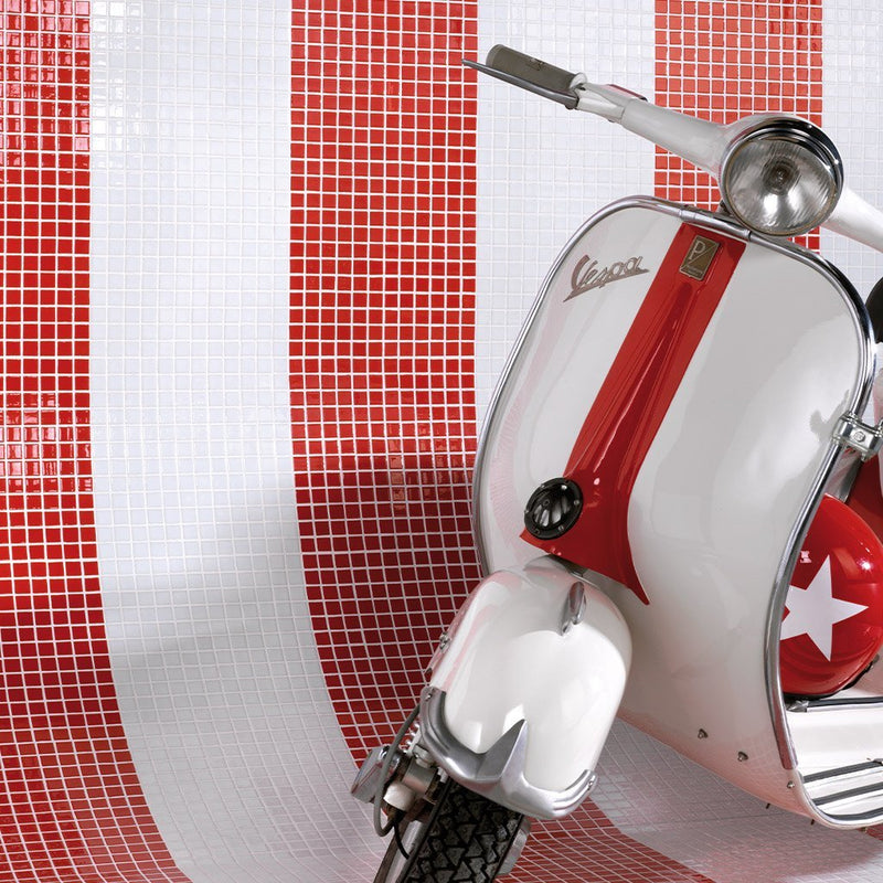 Red, 1" x 1" | 093808M | Vidrepur Mosaic Glass Tile