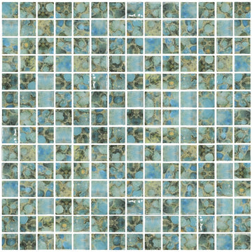 Rodas, 1" x 1" Mosaic Tile | ONIVANGRODAS1 | Aquatica Glass Pool Tile