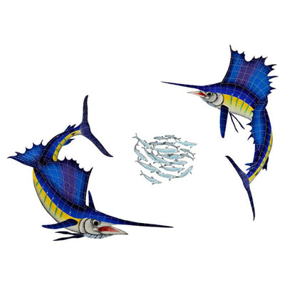 SAIGRPS Sailfish Group (1 left, 1 right, 1 FREE bait ball) Artistry in Mosaics