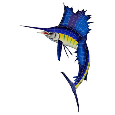 SAIBLULS Sailfish, Left Artistry in Mosaics