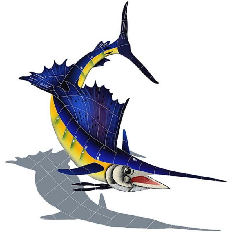 SSHBLURS Sailfish, Right w/Shadow Artistry in Mosaics
