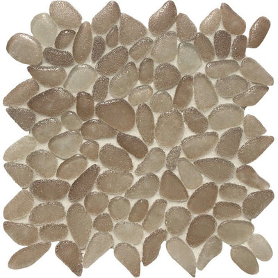 Sandy Beige, Random Mosaic | CETLIROSANDBEIGE | Glass Pool Tile
