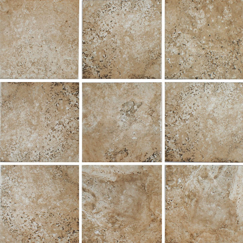 Scavo Almond, 6" x 6" Tile I ESTSCAVALMOND6 | Porcelain Pool Tile