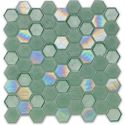 Superior Seagrass Glass Tile by American Glass Mosaics