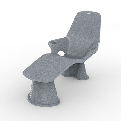 Shayz 12" Riser for Shayz In-Pool Lounger (Set of Two), Gray Granite - Pool Lounge Chair Riser
