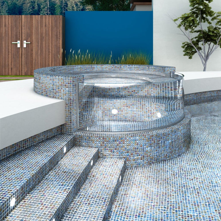 Shell Deep 556, 1" x 1" - Glass Tile