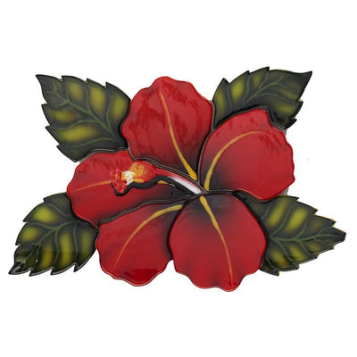 SHF75R Single Hibiscus - Red Custom Mosaics