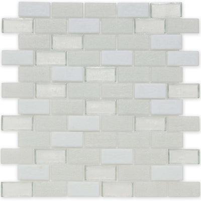 Snowfall, 1" x 2" Glass Mosaic Tile | E12SNOWXXB | American Glass Mosaics