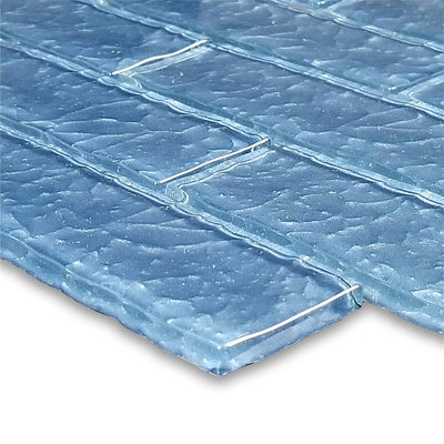 Steel Blue 2" x 6" Glass Subway Tile | MS826B2 | Pool Tile by Artistry in Mosaics