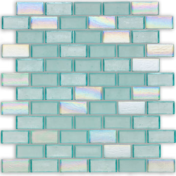 Huron Surf Glass Tile by American Glass Mosaics