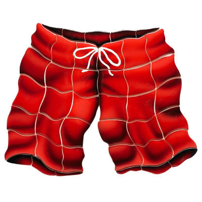 ST68R Swimtrunks - Red Custom Mosaics