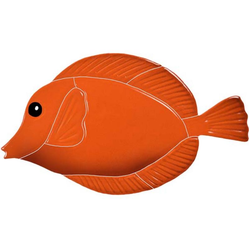 TANGORAS Tang Fish - Orange Artistry in Mosaics